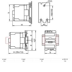 Stycznik 50A 400V 3NO+(1NO+1NC) - TR1D5011V7 Tracon Electric