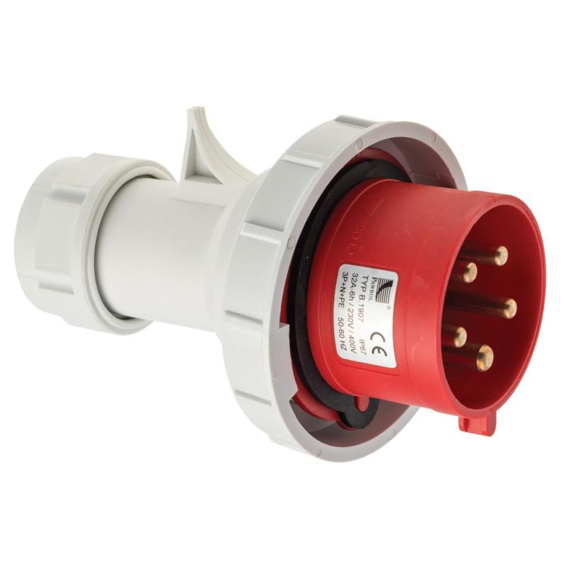 Wtyczka siłowa przenośna 32A 400V 5p IP67