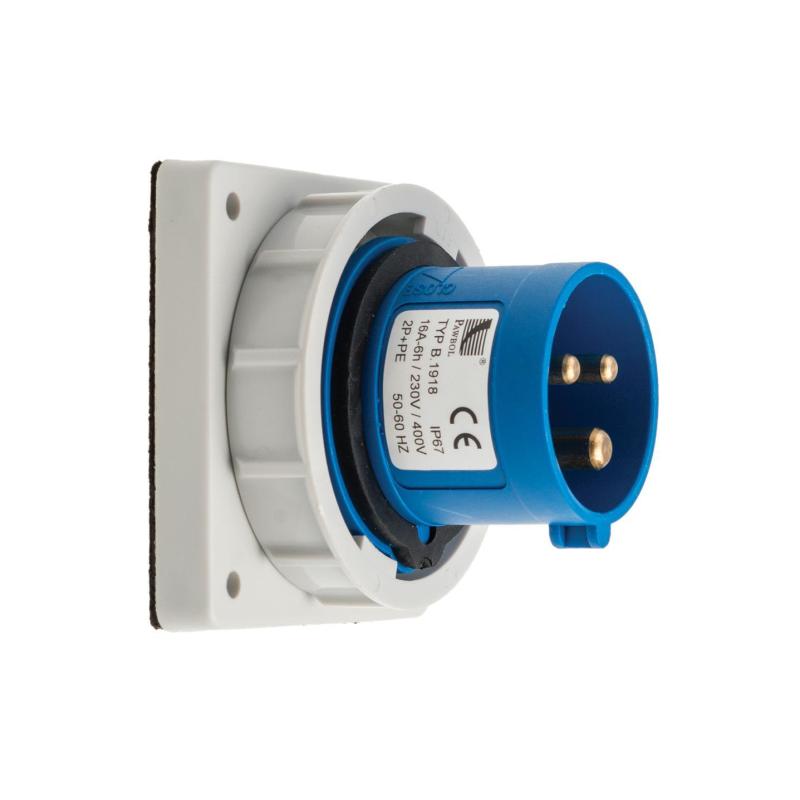 Wtyczka siłowa tablicowa prosta 16A/3p IP67