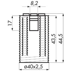 Oprawka E27 z kołnierzem czarna Elplast