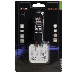 Zasilacz LED dopuszkowy 15W 14V DC - ZNP-15-14 Zamel