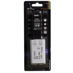 Zasilacz LED natynkowy 15W 14V DC - ZNN-15-14 Zamel