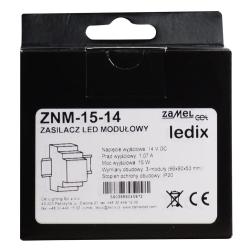 Zasilacz LED modułowy 15W 14V DC - ZNM-15-14 Zamel