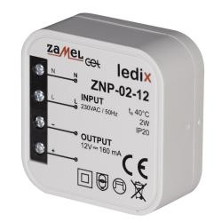 Zasilacz LED dopuszkowy 2W 12V DC - ZNP-02-12 Zamel