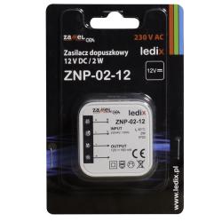 Zasilacz LED dopuszkowy 2W 12V DC - ZNP-02-12 Zamel