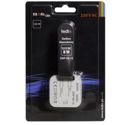 Zasilacz LED dopuszkowy 8W 12V DC - ZNP-08-12 Zamel