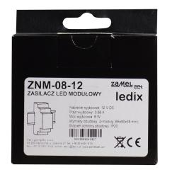 Zasilacz LED modułowy 8W 12V DC - ZNM-08-12 Zamel