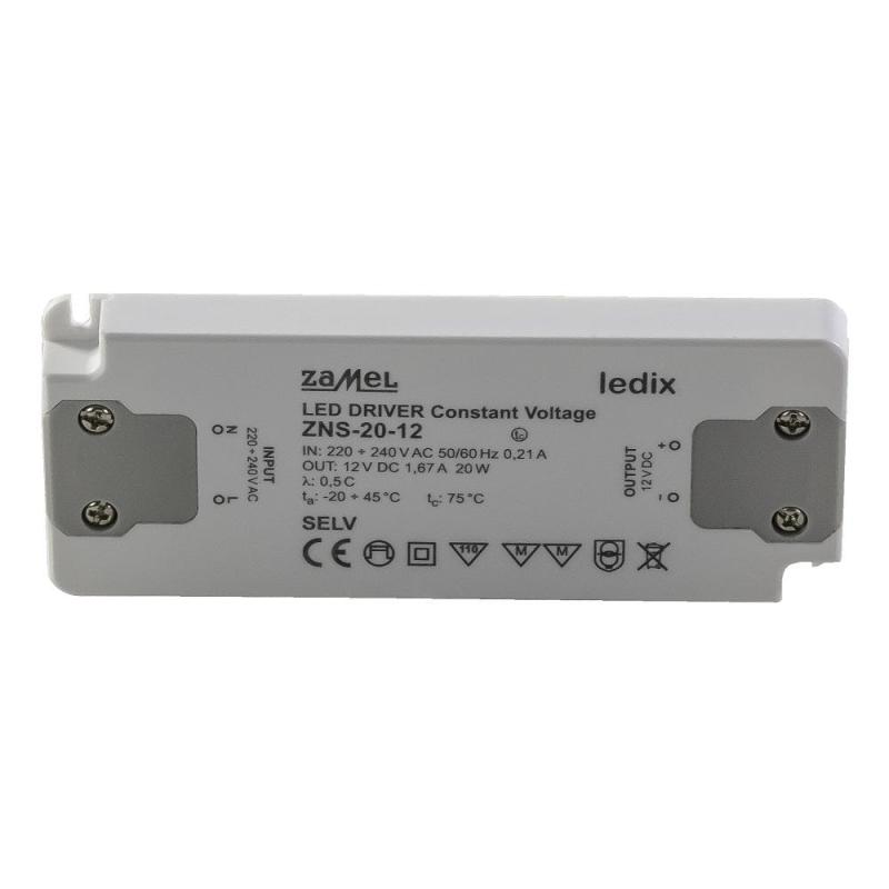 Zasilacz LED slim 20W 12V DC - ZNS-20-12