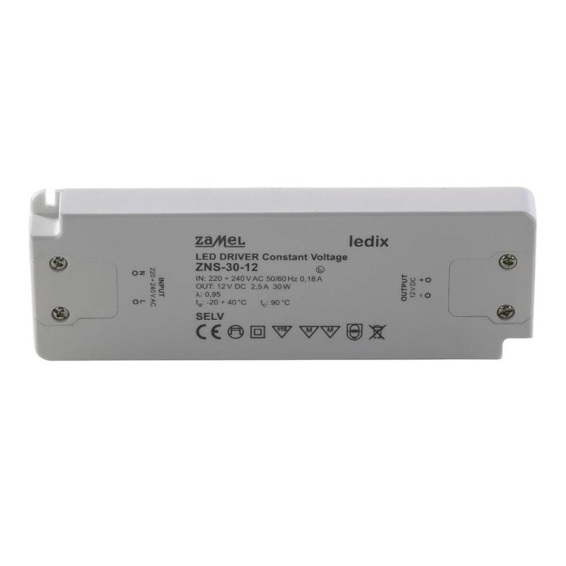 Zasilacz LED slim 30W 12V DC - ZNS-30-12