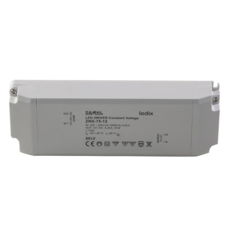 Zasilacz LED slim 75W 12V DC - ZNS-75-12