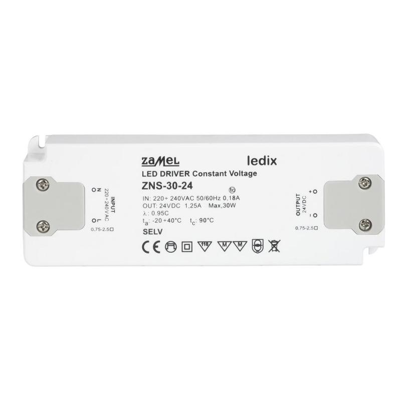 Zasilacz LED slim 30W 24V DC - ZNS-30-24
