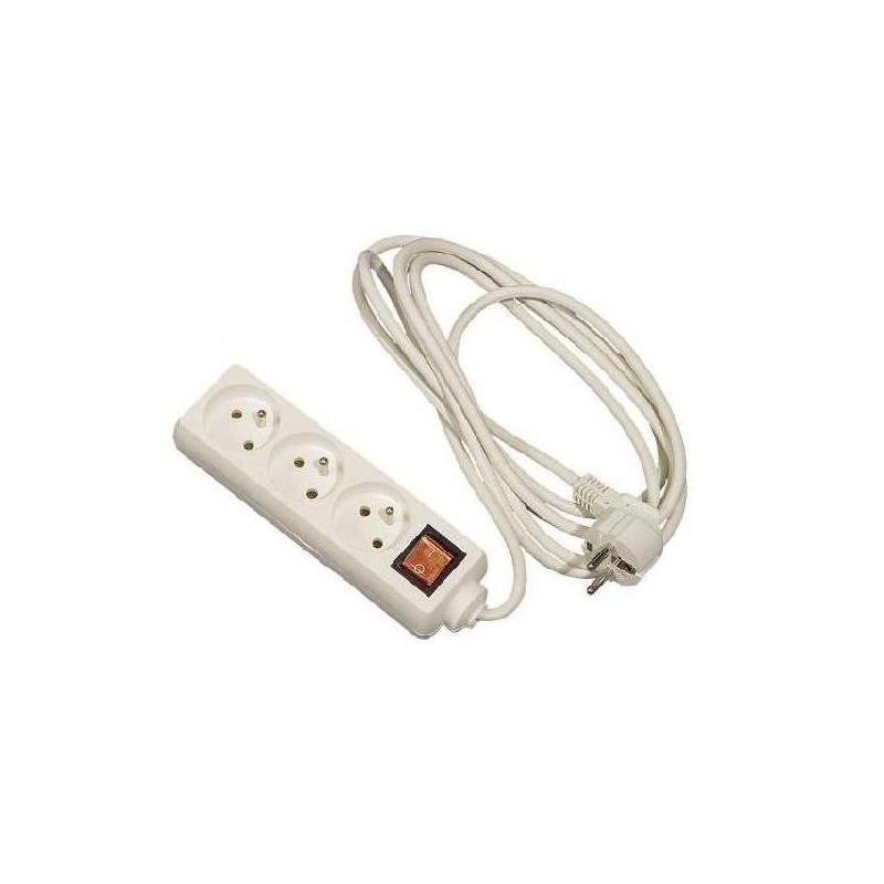 Przedłużacz 3x3m+0 z wyłącznikiem