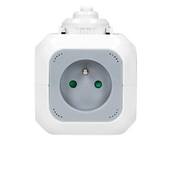 Przedłużacz 4 krotny 2P+Z, ładowarka 2xUSB OR-AE-13144 szaro-biały Orno