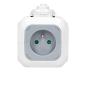 Przedłużacz 4 krotny 2P+Z, ładowarka 2xUSB OR-AE-13144 szaro-biały
