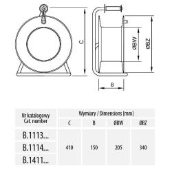 Przedłużacz na bębnie 4xGZ16A 3x1,5 40m igielit Pawbol