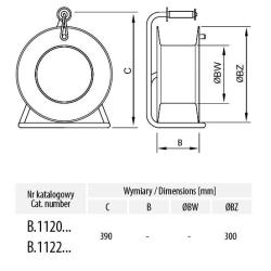 Przedłużacz na bębnie 4xGZ16A 3x1,5 30m guma