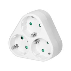 Rozgałęźnik 3x2P+Z z wyłącznikiem OR-AE-1378(GS) schuko Orno
