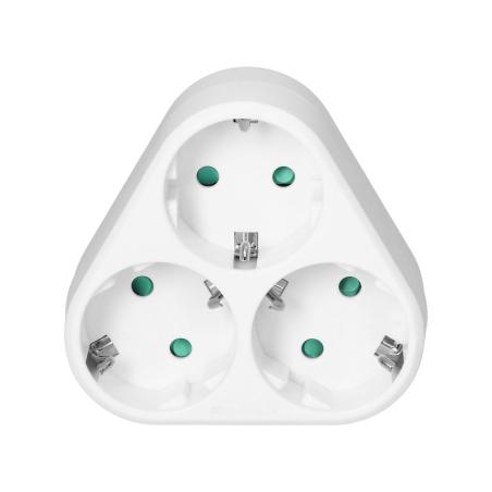 Rozgałęźnik 3x2P+Z z wyłącznikiem OR-AE-1378(GS) schuko