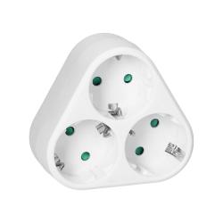 Rozgałęźnik 3x2P+Z z wyłącznikiem OR-AE-1378(GS) schuko Orno
