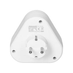 Rozgałęźnik 3x2P+Z z wyłącznikiem OR-AE-1378(GS) schuko Orno