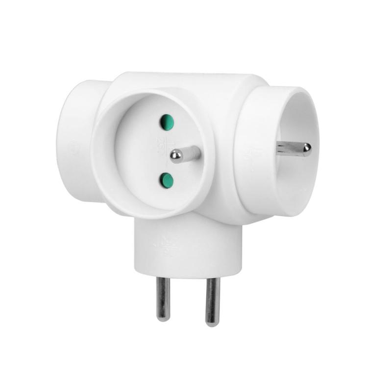 Rozgałęźnik 3x2P+Z biały OR-AE-13184