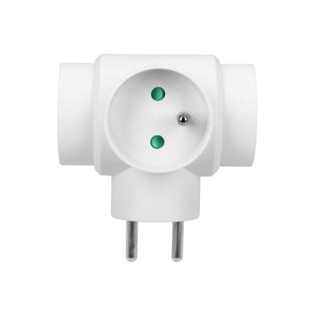 Rozgałęźnik 3x2P+Z biały OR-AE-13184