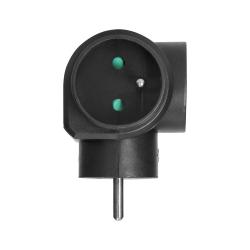 Rozgałęźnik 3x2P+Z czarny OR-AE-13184/B Orno