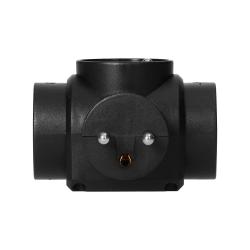 Rozgałęźnik 3x2P+Z czarny OR-AE-13184/B Orno
