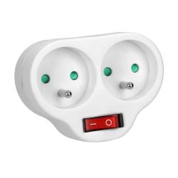 Rozgałęźnik 2x2P+Z z wyłącznikiem OR-AE-13187 Orno