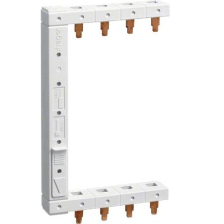 Szyna grzebieniowa pionowa 4P do RCCB, 2-rzędowa, lewa, KCF663L Hager Polo