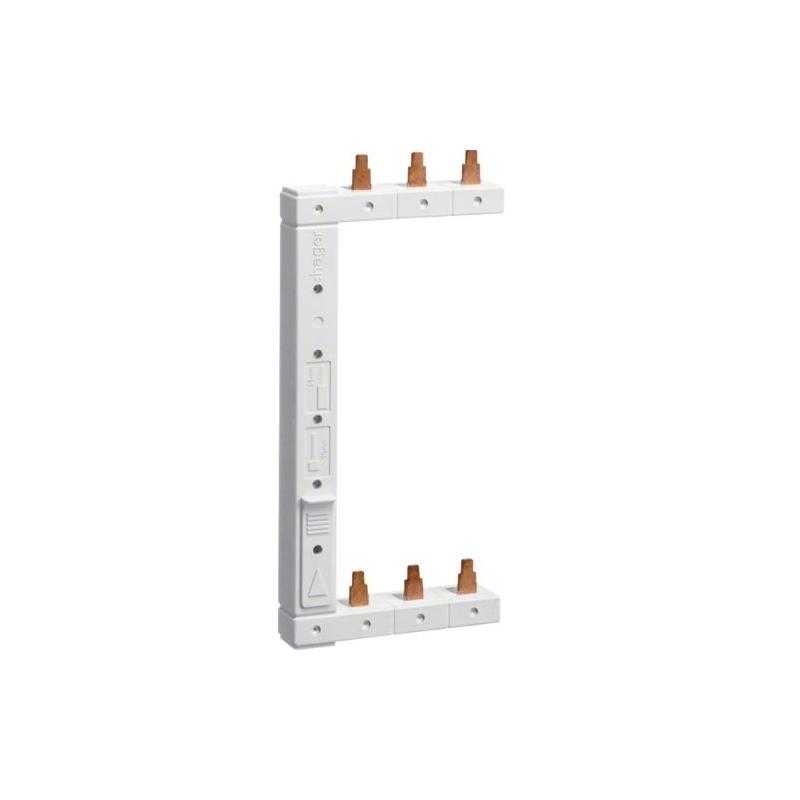 Szyna grzebieniowa pionowa 3P do MCB, 2-rzędowa, lewa, KCL363L