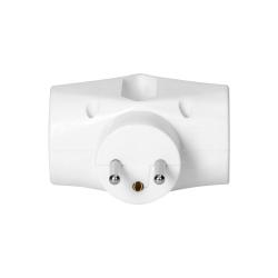 Rozgałęźnik 2x2P+Z, 1x2P/II, biały OR-AE-13221 Orno