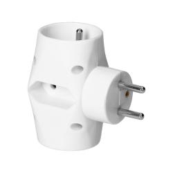 Rozgałęźnik 2x2P+Z, 1x2P/II, biały OR-AE-13221 Orno