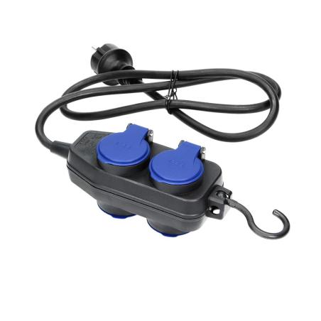 Przedłużacz warsztatowy IP44 4x(2+2) 2P+Z przewód gumowy OR-AE-13160/5M