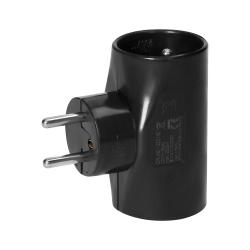 Rozgałęźnik 2x2P+Z, 1x2P/II, czarny OR-AE-13221/B Orno