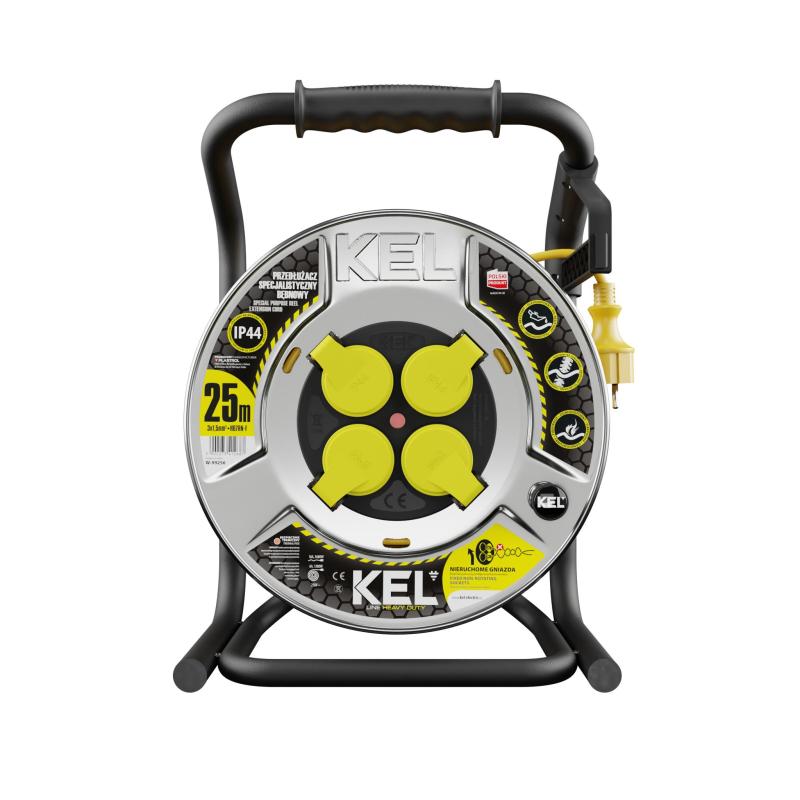 Przedłużacz bębnowy HEAVY LINE 25M 3x2,5 H07RN-F Przedłużacz bębnowy HEAVY LINE 25M 3x2,5 H07RN-F