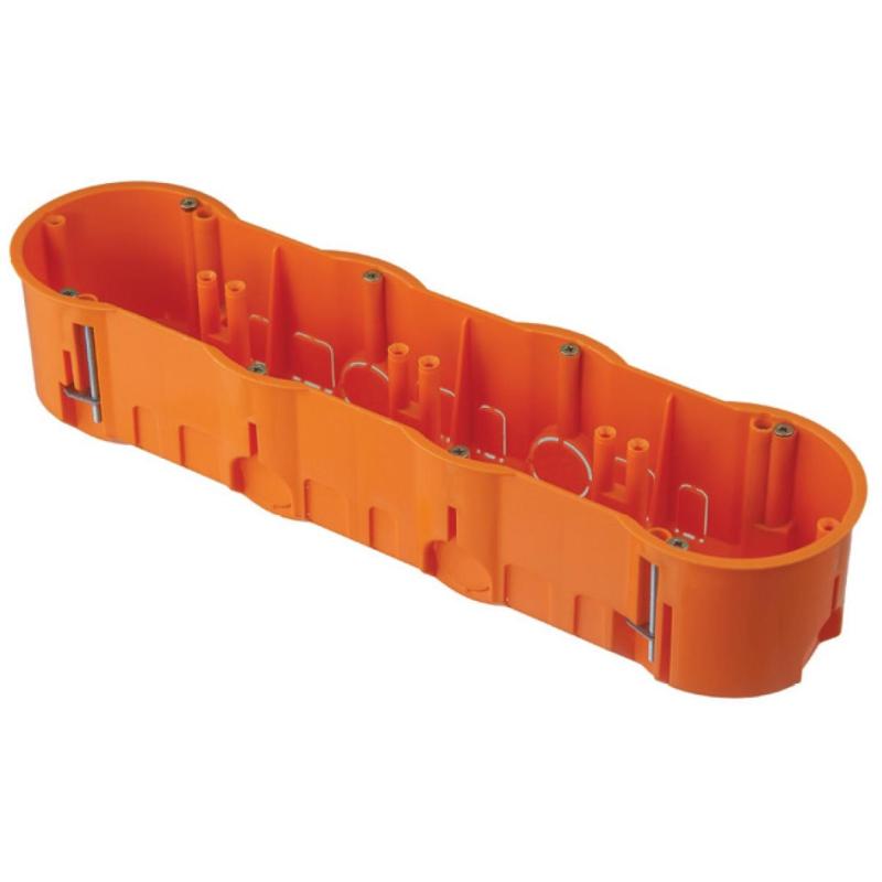 Puszka do płyt gipsowych poczwórna z wkrętami, głęboka - A.0047PG Puszka do płyt gipsowych poczwórna z wkrętami, głęboka - A.0047PG