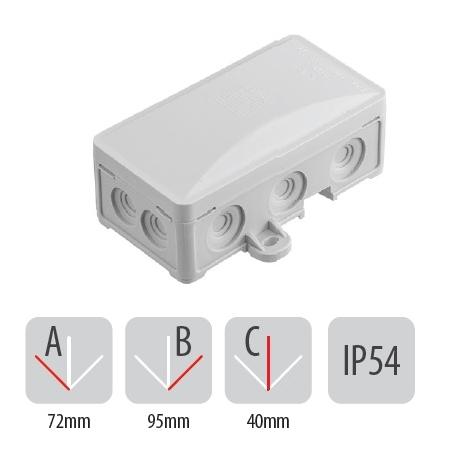 Puszka natynkowa hermetyczna klik 90x45x40 - A.0063