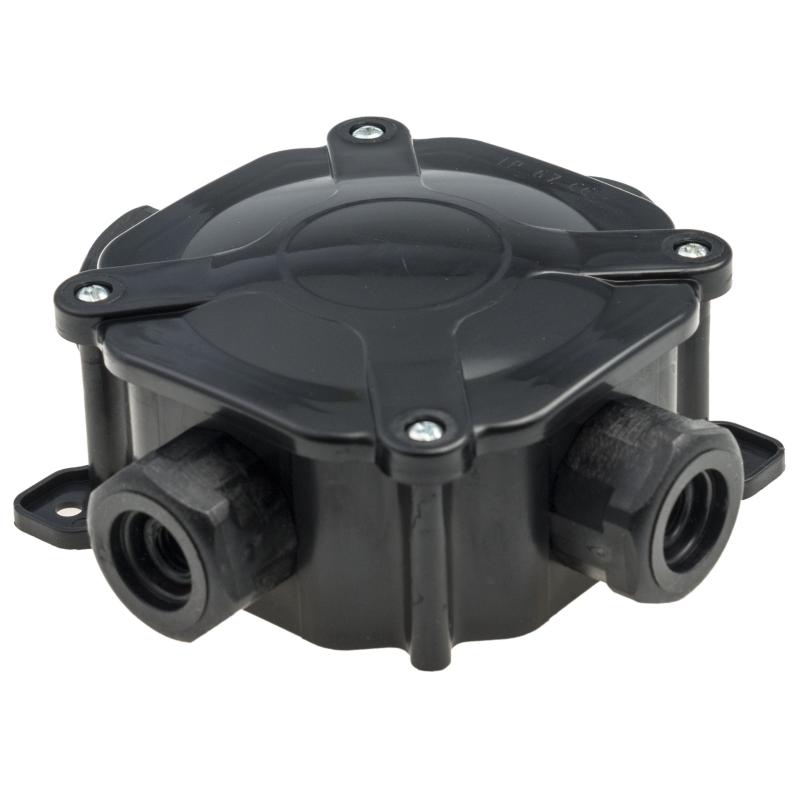 Puszka natynkowa hermetyczna PG16/5x4 mm2 czarna - A.0035C