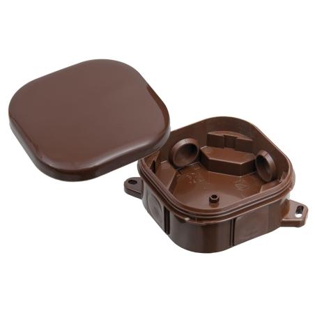 Puszka natynkowa PH 92x92 klik pusta brązowa - A.0018BR