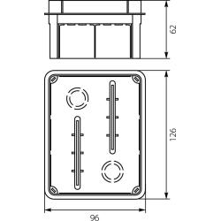 Puszka podtynkowa Pp/t 4 (96 x 126 x 60,5) Elektro-Plast Opatówek