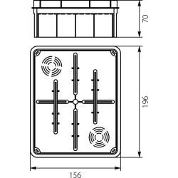Puszka podtynkowa Pp/t 8 (156 x 196 x 68,5) Elektro-Plast Opatówek