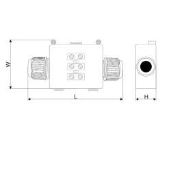 Puszka natynkowa czarna ze złączką 3x1 CSTBOX IP65 Tracon Electric
