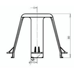 Kołpak dystansowy 60-82mm do ochrony lamp halogenowych i LED - D60 Simet