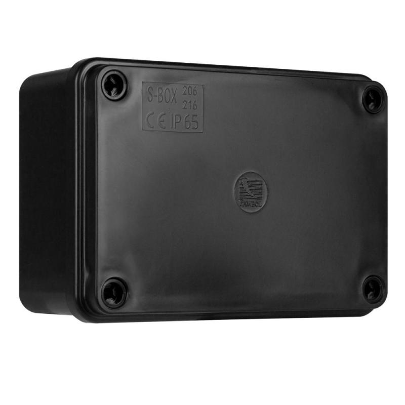 Puszka natynkowa S-Box 216C - 120x80x50, bezdławików, czarna IP65
