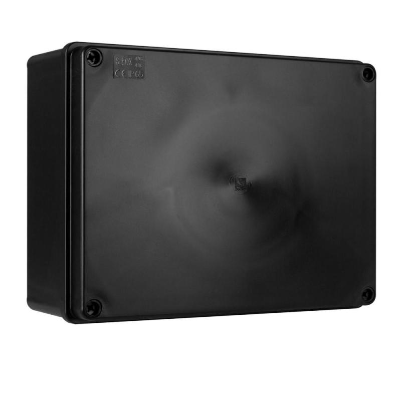 Puszka natynkowa S-Box 416C - 190x140x70, bezdławików, czarny IP65