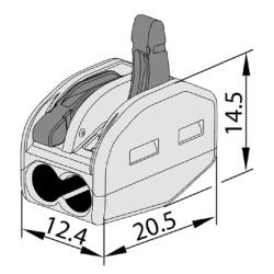 Złączka otwierana 2x0,75-4mm - OVO2,5-2 - Tracon