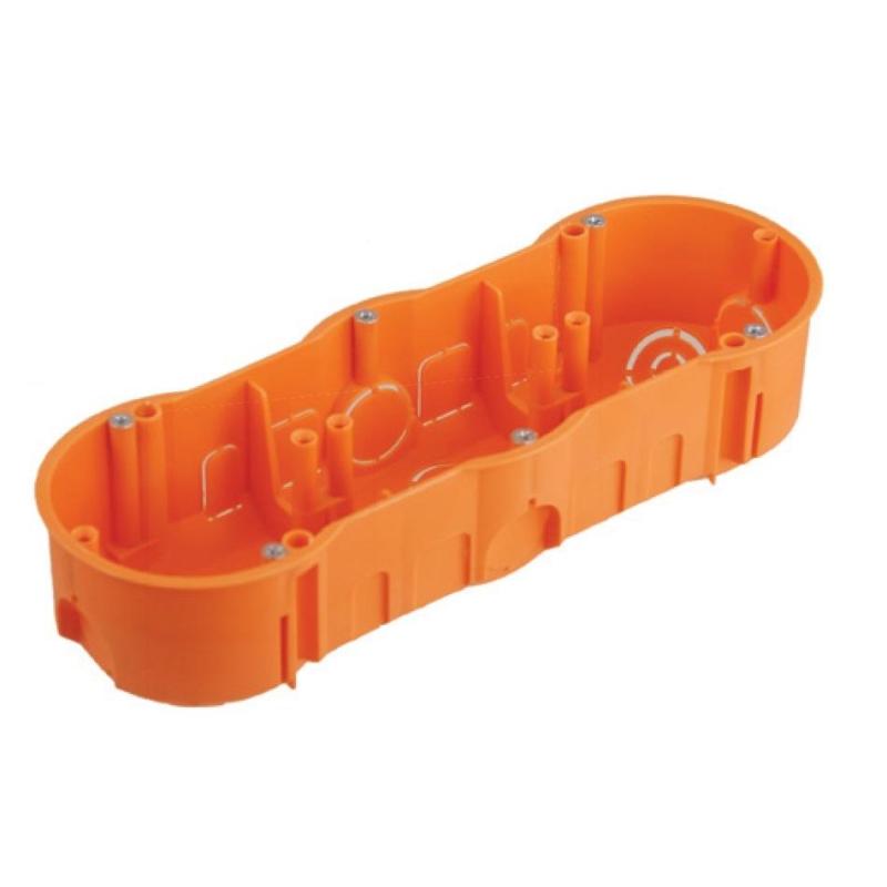 Puszka podtynkowa 60 płytka potrójna z wkrętami - A.0043WP Puszka podtynkowa 60 płytka potrójna z wkrętami - A.0043WP