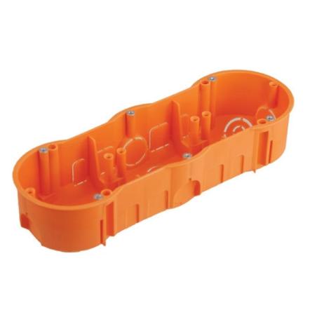 Puszka podtynkowa 60 płytka potrójna z wkrętami - A.0043WP