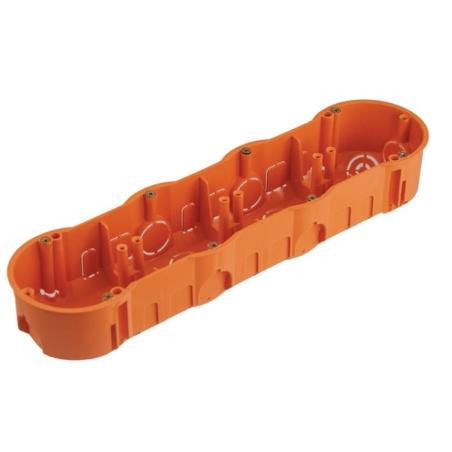 Puszka podtynkowa 60 płytka poczwórna z wkrętami - A.0049WP